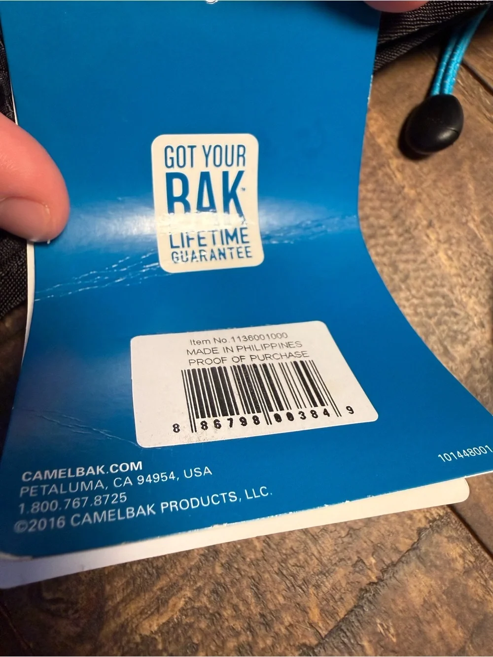 CamelBak Black Backpack with Blue Accents and Hydration Tube
